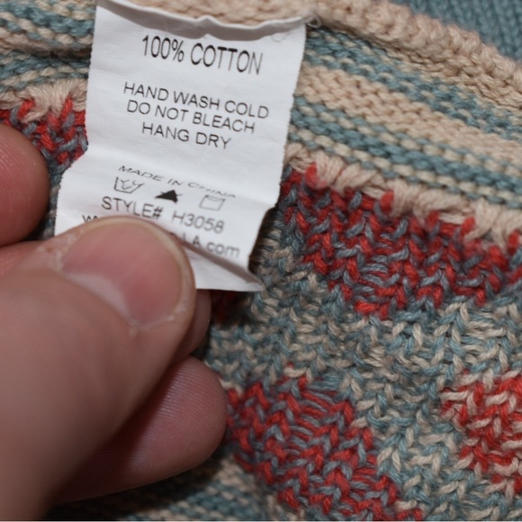 Hayden los Angles Aztec Fringe boho sweater size S - Picture 6 of 9